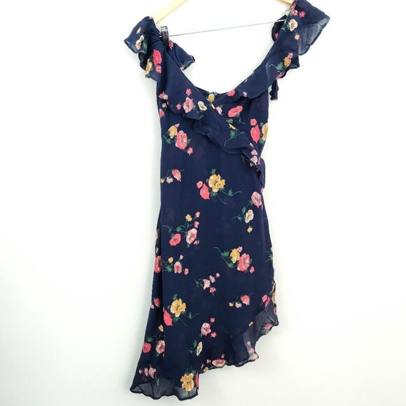 Reformation Adora Dress in Navy Floral 2 - Picture 1 of 9